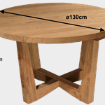 FLORES RECYCLE - kulatý stůl z teaku ø130cm