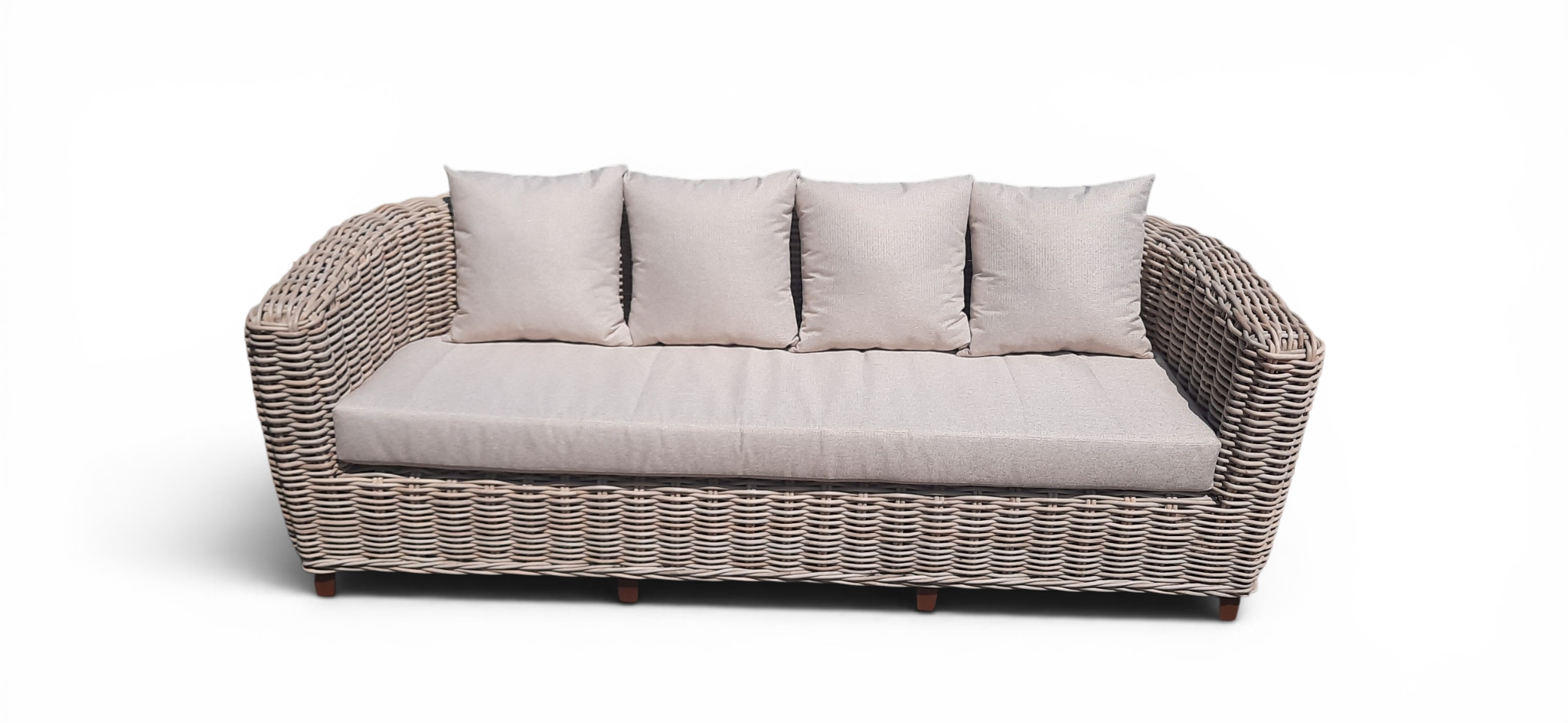 Zahradní ratanová sofa CORDOBA pro 3 osoby - kvalitní ratanový, teakový nábytek od RATTAN STUDIO