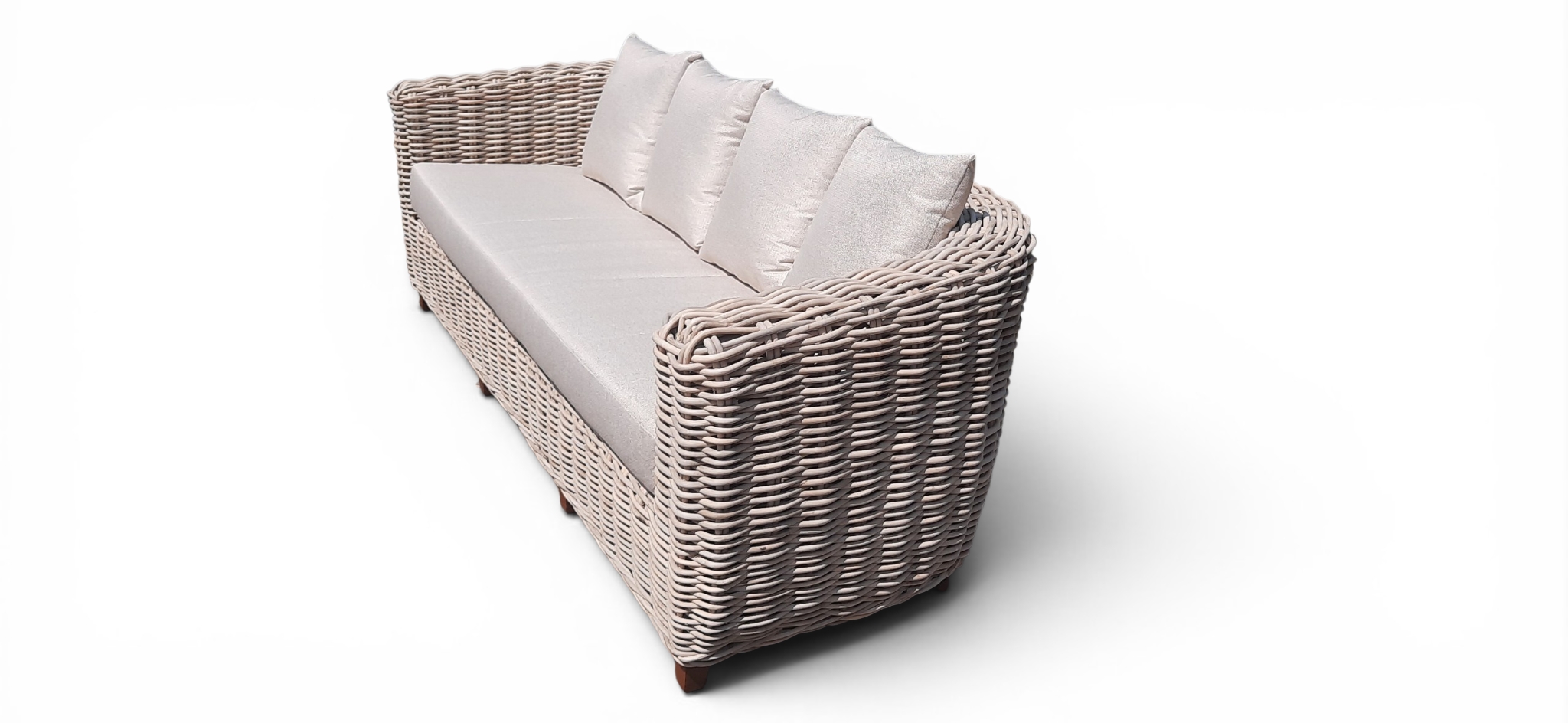 Zahradní ratanová sofa CORDOBA pro 3 osoby - kvalitní ratanový, teakový nábytek od RATTAN STUDIO